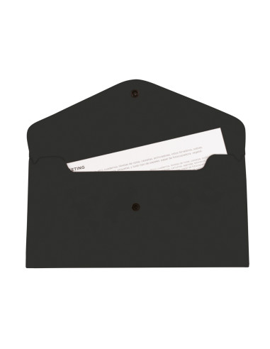 Carpeta liderpapel dossier broche polipropileno tama o sobre americano 260x140 mm negro opaco