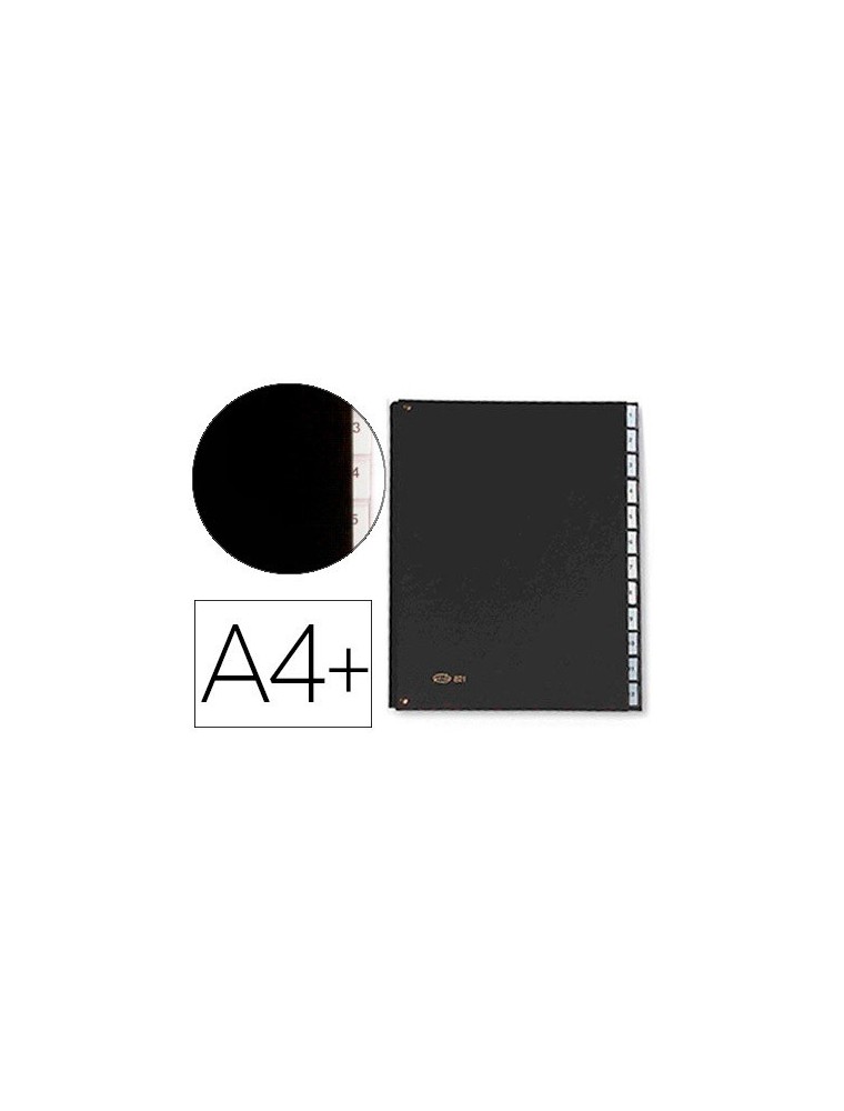 Carpeta clasificadora fuelle pardo carton compacto folio 12 departamentos visor doble personalizables color negro