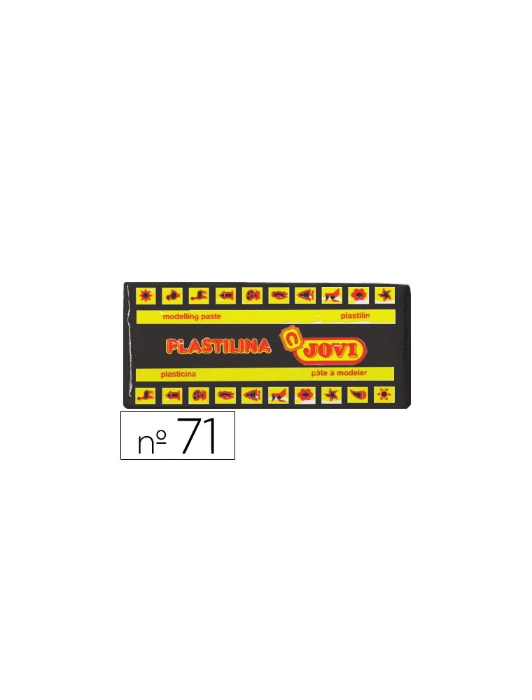 Plastilina jovi 71 negro -unidad -tamaño mediano