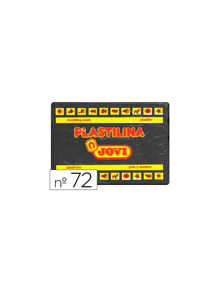 Plastilina jovi 72 negro -unidad -tamaño grande