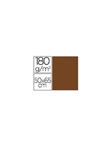 Cartulina liderpapel 50x65 cm 180 gr marron unidad