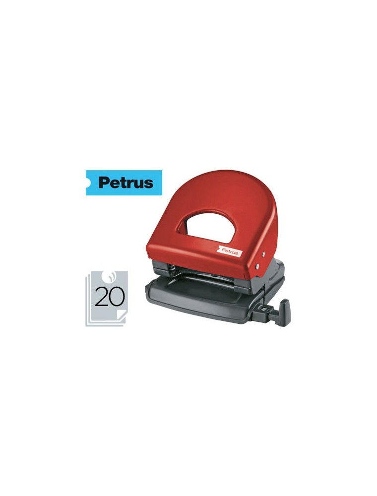 Taladrador petrus 62 color rojo capacidad 20 hojas