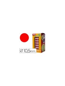 Gomets autoadhesivos circulares 10,5 mm rojo en rollo