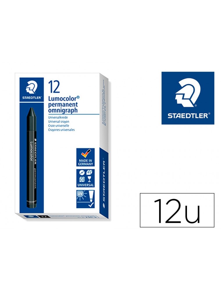 LAPICES CERA OMNIGRAPH RESISTENTE AL AGUA NEGRO REF. 236-9 STAEDTLER