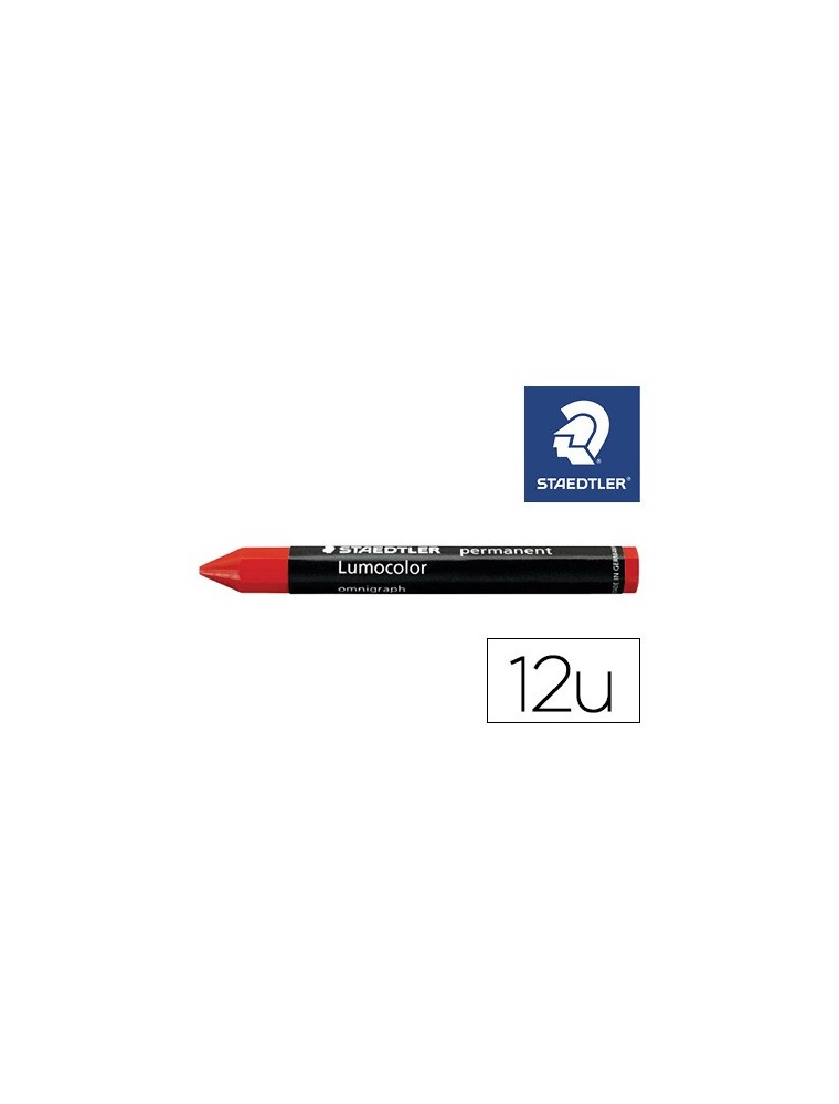 LAPICES CERA OMNIGRAPH RESISTENTE AL AGUA ROJO REF. 236-2 STAEDTLER