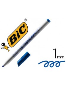 Rotulador bic velleda fino para pizarra azul punta redonda 1 mm