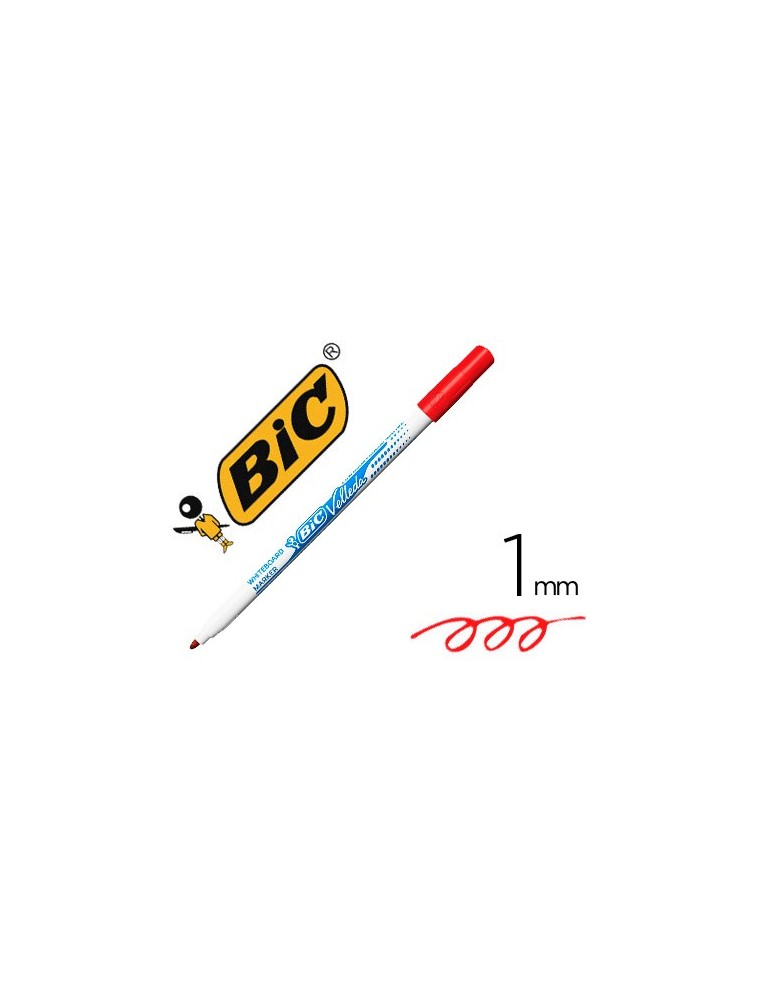 BIC MARCADOR 1721 VELLEDA PUNTA CONICA TRAZO 1.0 MM. ROJO REF. 841840