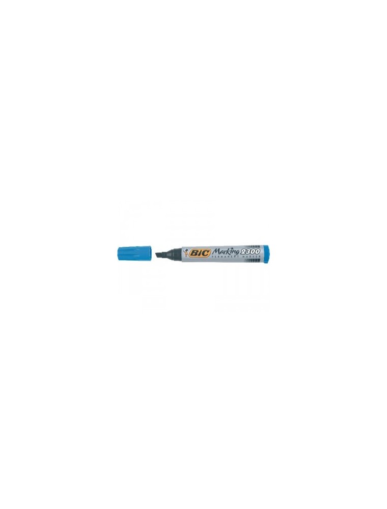 BIC MARCADOR PERMANENTE 2300 PUNTA BISELADA TRAZO 3 - 5.5 MM. AZUL REF. 820925