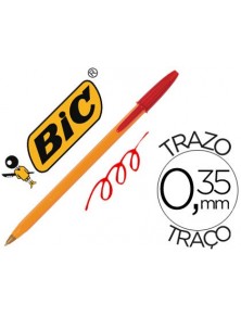 Boligrafo bic naranja rojo