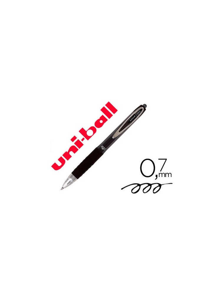 Boligrafo uni-ball roller umn-207 retractil 0,7 mm color negro