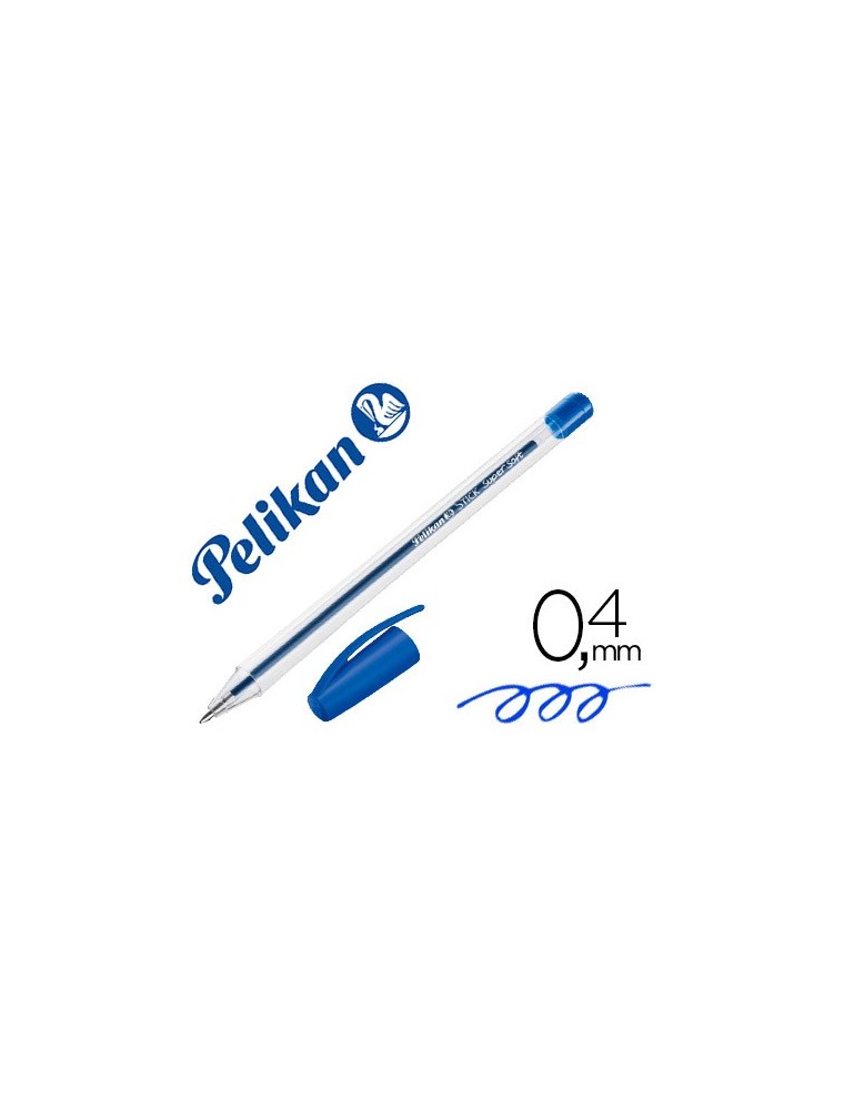 Boligrafo pelikan stick super soft azul