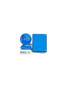 Carpeta proyectos pardo folio lomo 200 mm carton forrado azul con broche