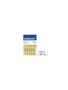 Lapices cera manley unicolor amarillo claro n.4 caja de 12 unidades