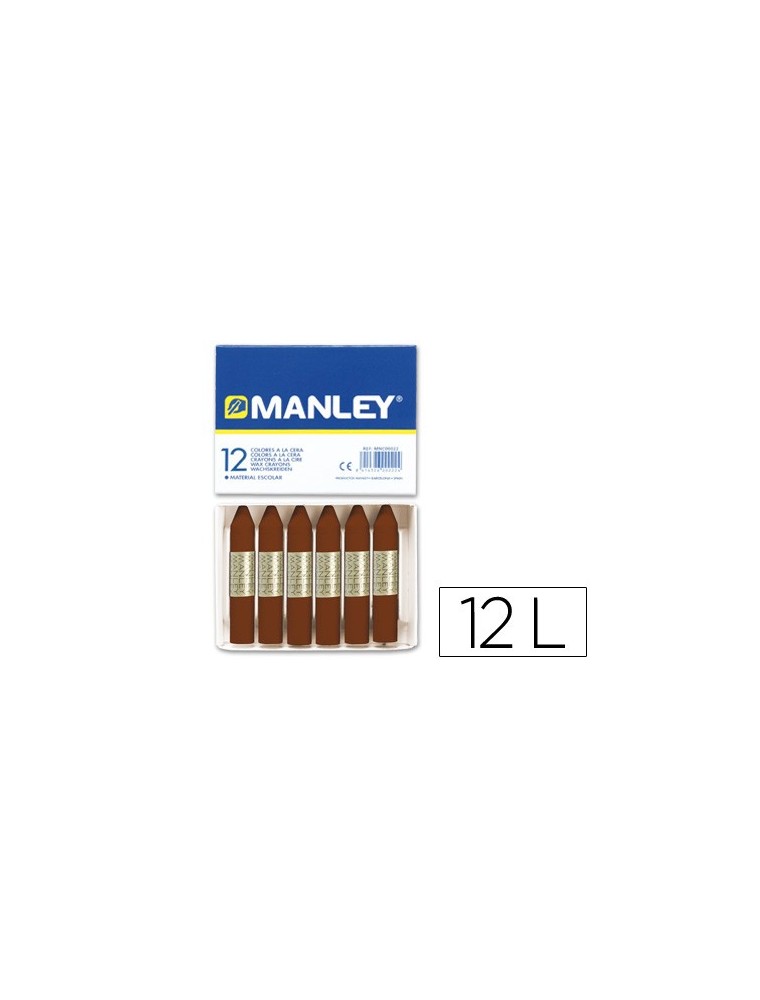 Lapices cera manley unicolor pardo n.29 caja de 12 unidades