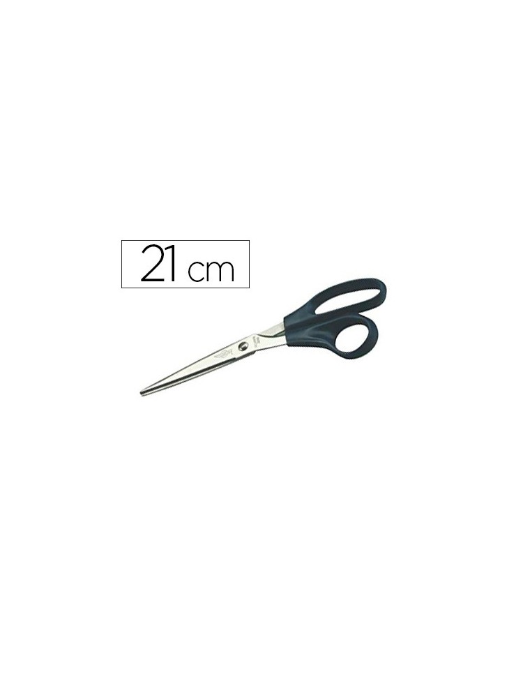 Tijera oficina faibo acero inoxidable 21 cm empuñadura ergonomica en blister