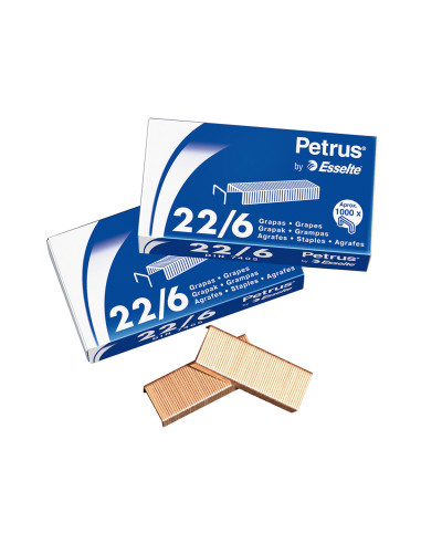 PETRUS GRAPAS 26/6 GALVANIZADAS -CAJA DE 1000-