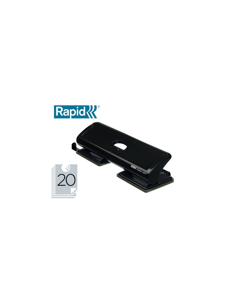 Taladrador rapid fashion fc204 metalico color negro 4 taladros capacidad 20 hojas