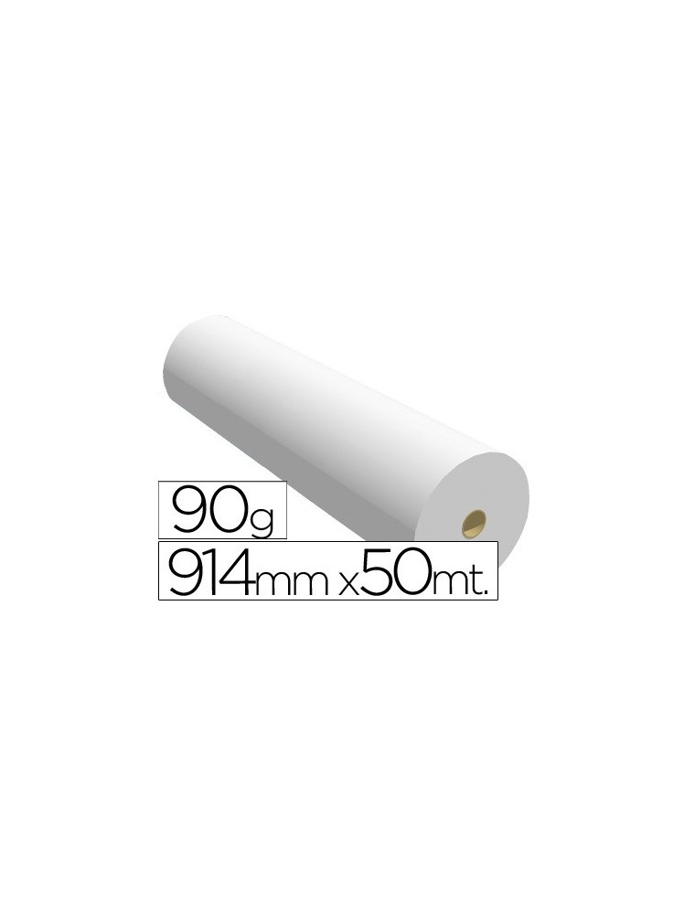 Papel reprografia para plotter 914mmx50mt 90gr impresion ink-jet