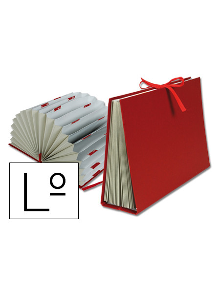 Carpeta fuelle liderpapel letras carton forrado burdeos