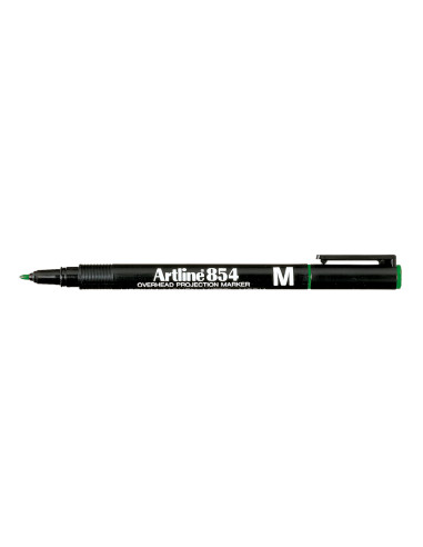 Rotulador artline retroproyeccion punta fibra permanente ek-854 verde -punta redonda 1 mm