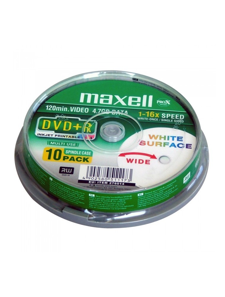 MAXELL DVDR 4,7GB 16X SPINDLE 10 UD