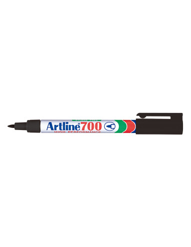 Rotulador artline marcador permanente ek-700 negro punta redonda 0.7 mm papel metal y cristal