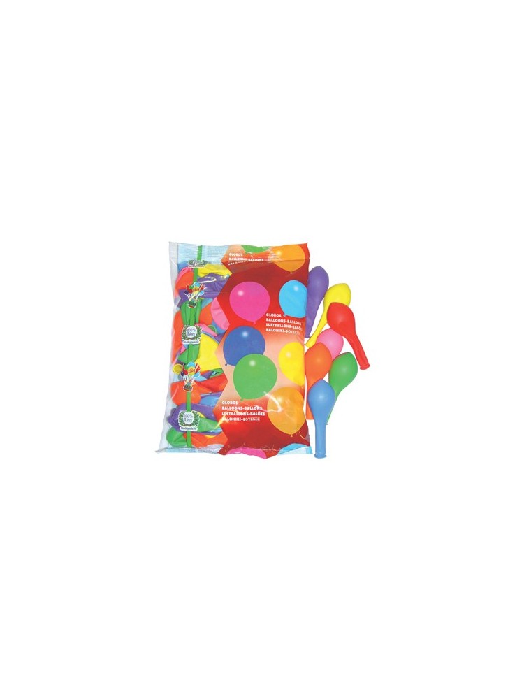 Globo 100 latex biodegradable bolsa de 100 unidades colores surtidos