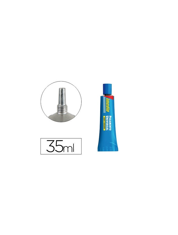 Pegamento imedio universal transparente banda azul 35 ml unidad