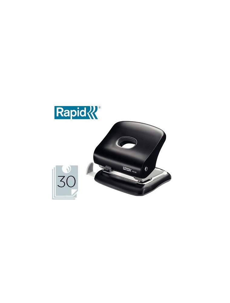 Taladrador rapid fc30 plastico color negro capacidad 30 hojas