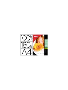 Papel fotografico apli glossy din a4 pack 100 hojas de 180 grs