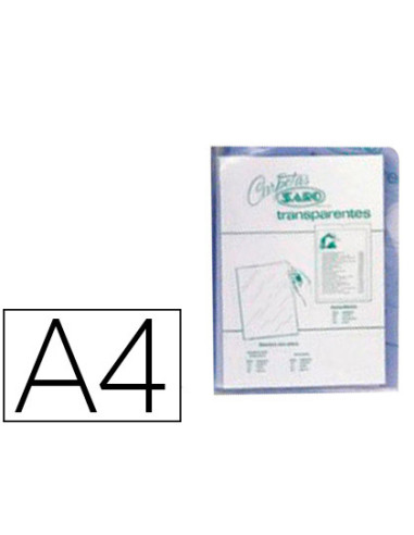 Carpeta dossier uñero saro pvc din a4 280 mc transparente