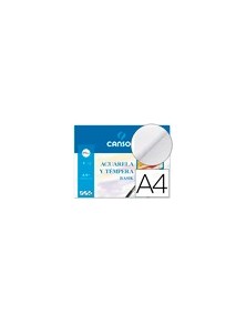 Papel acuarela basik canson din a4 370 gr pack de 6 hojas24 x 32 cm