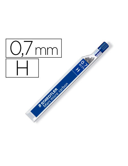 Minas staedtler mars micro grafito 0,7 mm h tubo con 12 unidades