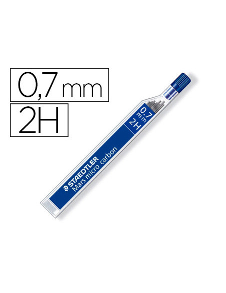 Minas staedtler mars micro grafito 0,7 mm 2h tubo con 12 unidades