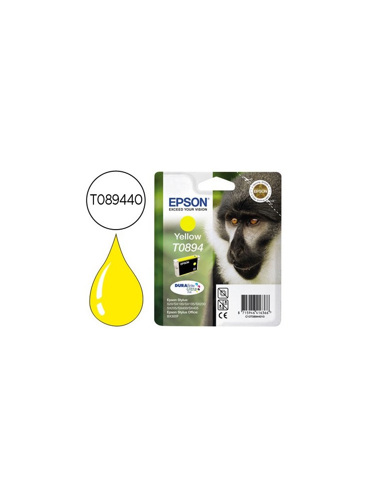 Epson Cartuchos Inyeccion Tinta Amarillo Stylus S20Sx205Sx405Sx105