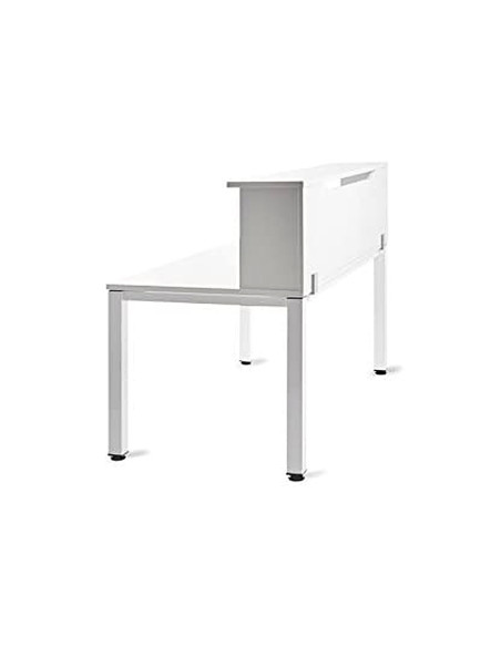 Mostrador de altillo rocada valido para mesas work metal executive 120x30x40 cm acabado aw04 blanco/blanco