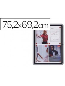 Vitrina de anuncios nobo premium plus magnetica de exterior 6 x din a4 752x692x45 mm.