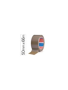 Cinta adhesiva tesa pvc color marron 66 mt x 50 mm para embalaje