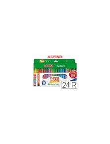 Rotulador alpino maxi caja de 24 colores surtidos