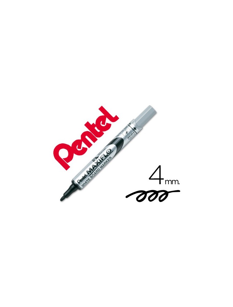 Rotulador maxiflo pentel para pizarra blanca color negro