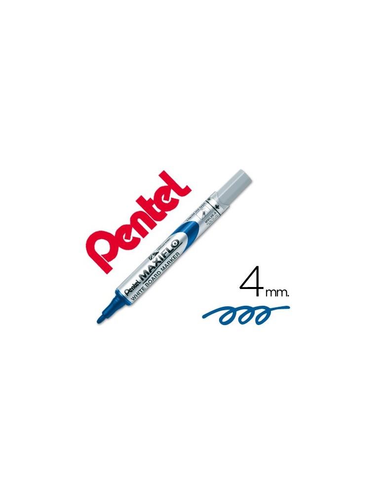 Rotulador maxiflo pentel para pizarra blanca color azul