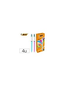 Boligrafo bic cuatro colores pastel edicion limitada