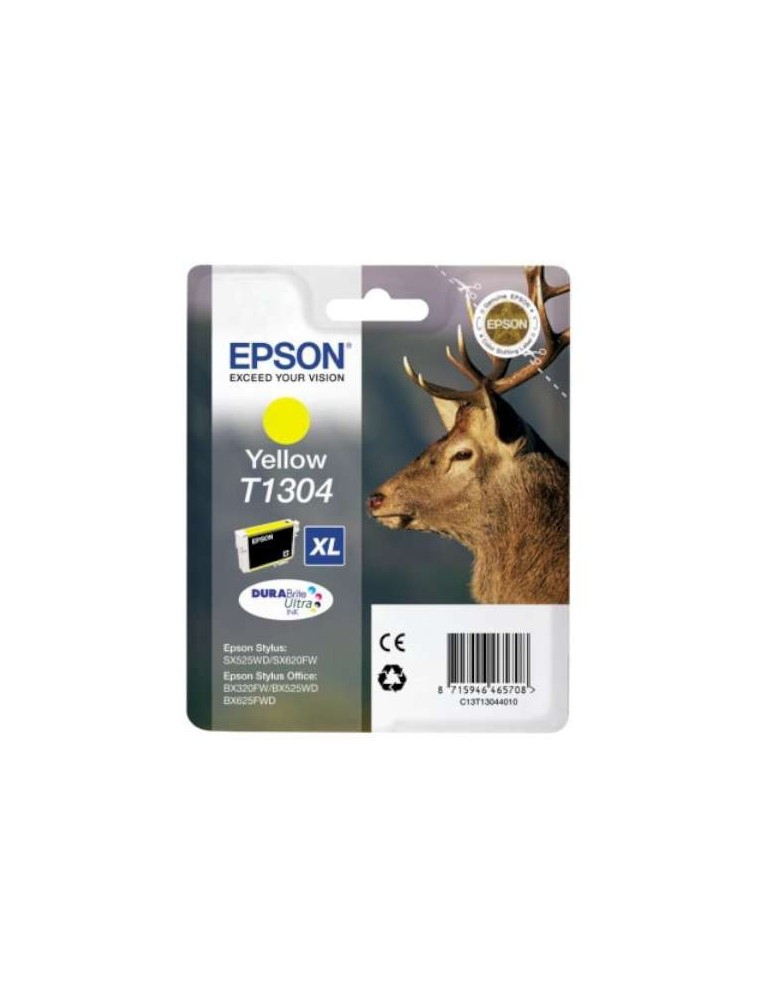 Epson Cartucho Inyeccion Tinta Amarillo T1304 Blister Sin Alarma Para Stylus Sx 525Wd 620Fw 625Fwd 925Fwd B 42Wd