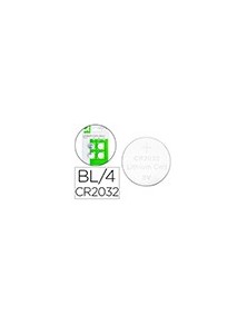 Pila q-connect tipo boton litio cr2032 3v blister de 4 unidades