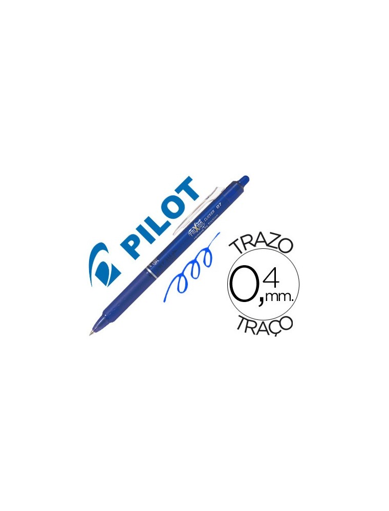 Boligrafo pilot frixion clicker borrable 0,7 mm color azul