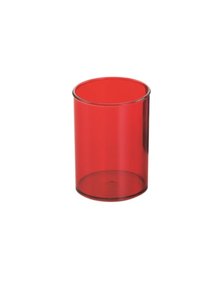 PORTALAPICES PLASTICO TRANSPARENTE ROJO 78MMX10CM FAIBO FAIBO