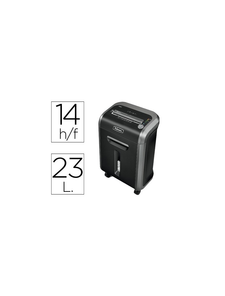 Destructora de documentos fellowes ps-79ci capacidad de corte 16 h destruye tarjetas de credito grapas clips y cd