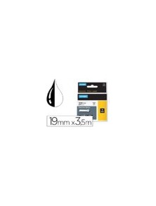 Cinta dymo rhino nylon flexible blanco -negro 19mmx 3,5 mt tape label