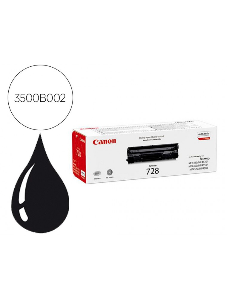 Toner canon 728 i-sensys mf4410  4450d  4580dn  l150 negro 2.100 pag