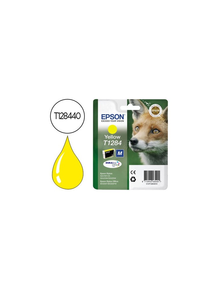 Ink-jet epson t1284 amarillo sx125  sx420w  425w  office bx305f -capacidad